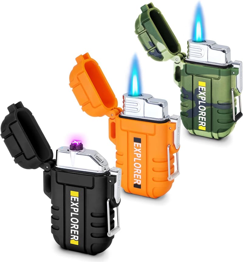 Dual Arc Waterproof Electric Lighter for Camping & Outdoor Use