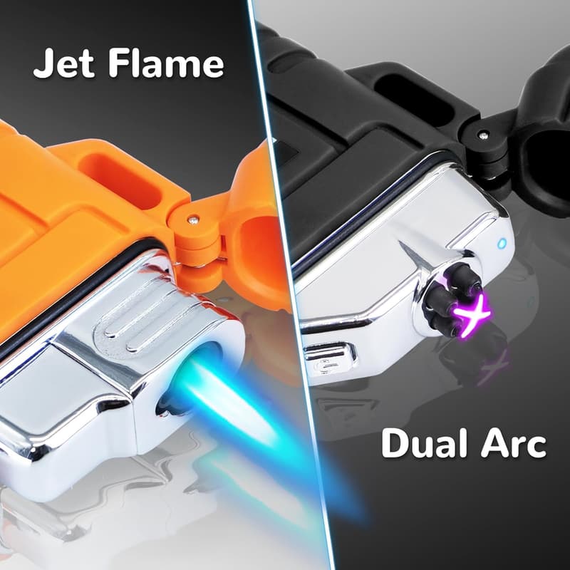 Dual Arc Waterproof Electric Lighter for Camping & Outdoor Use