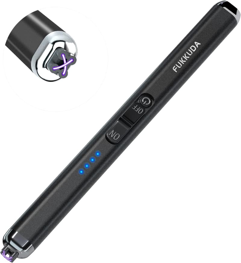 Rechargeable Dual Arc Electric Candle Lighter - Obsidian Black
