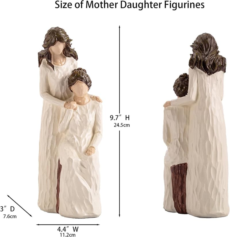 Mother's Day Resin Figurines - Mother and Daughter 9.7