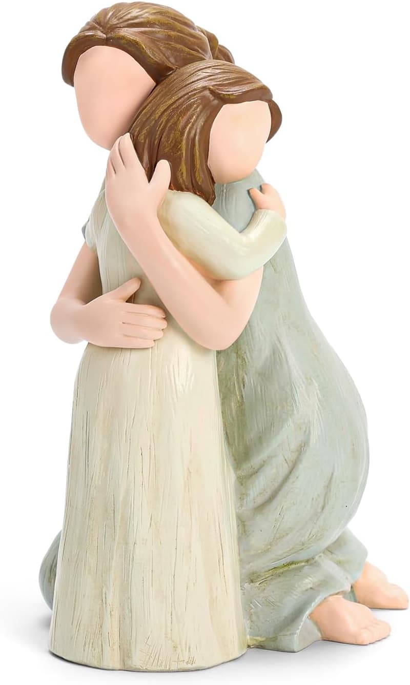 Mother and Daughter Hand-Painted Figurine Gift