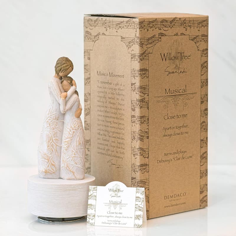 Musical Willow Tree Figure - Plays Clair de Lune, Gift for Mom
