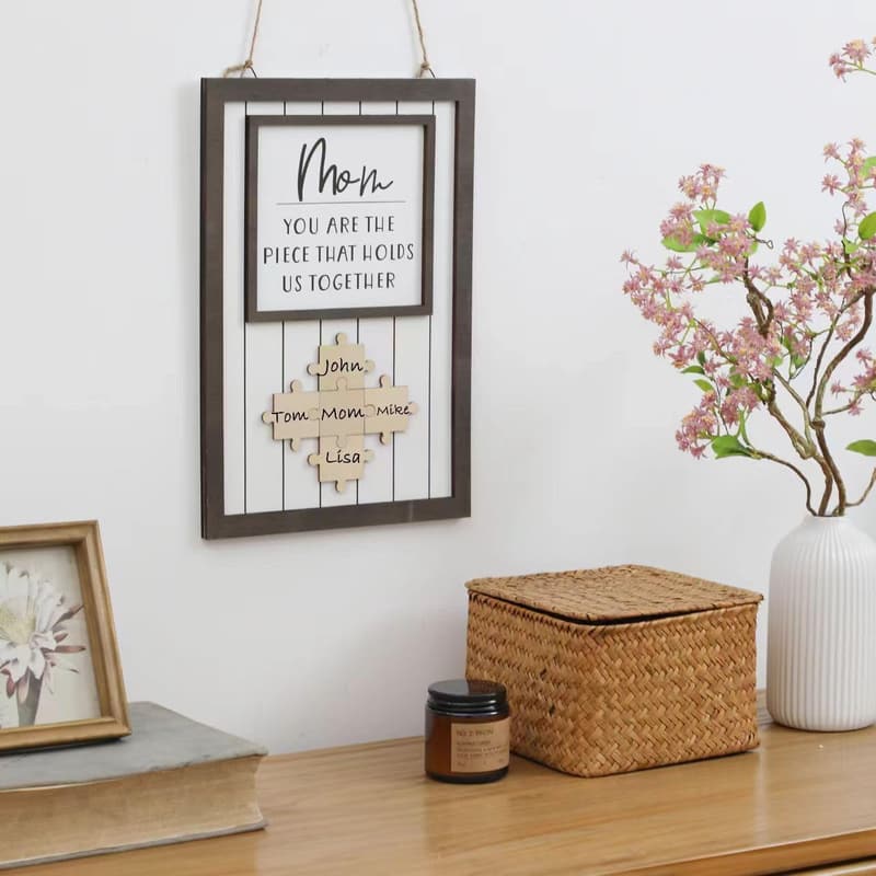 Mother's Day Personalized Name Puzzle Wall Art Decor