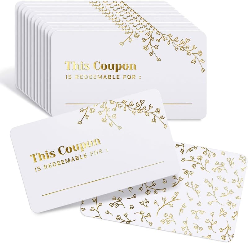 Personalized Blank Coupon Cards for Mother's Day Gifts