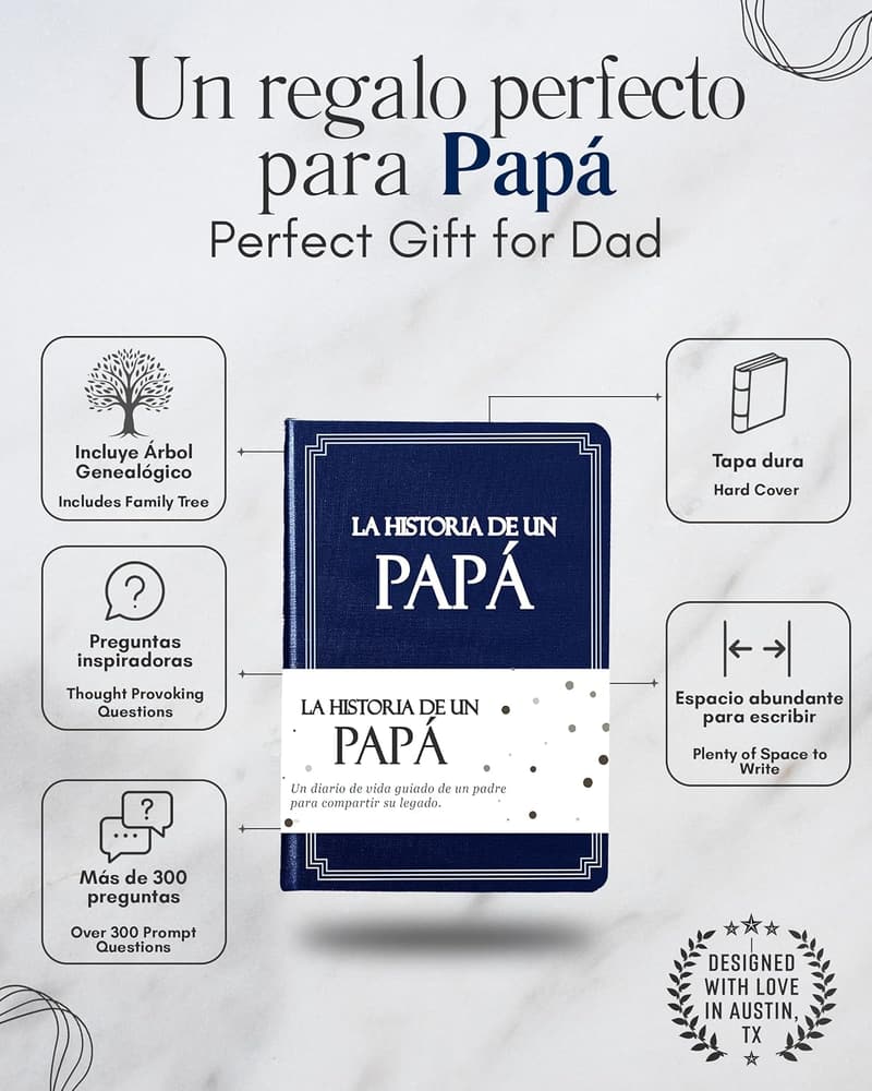 Personalized Father's Day Storybook with 250 問題