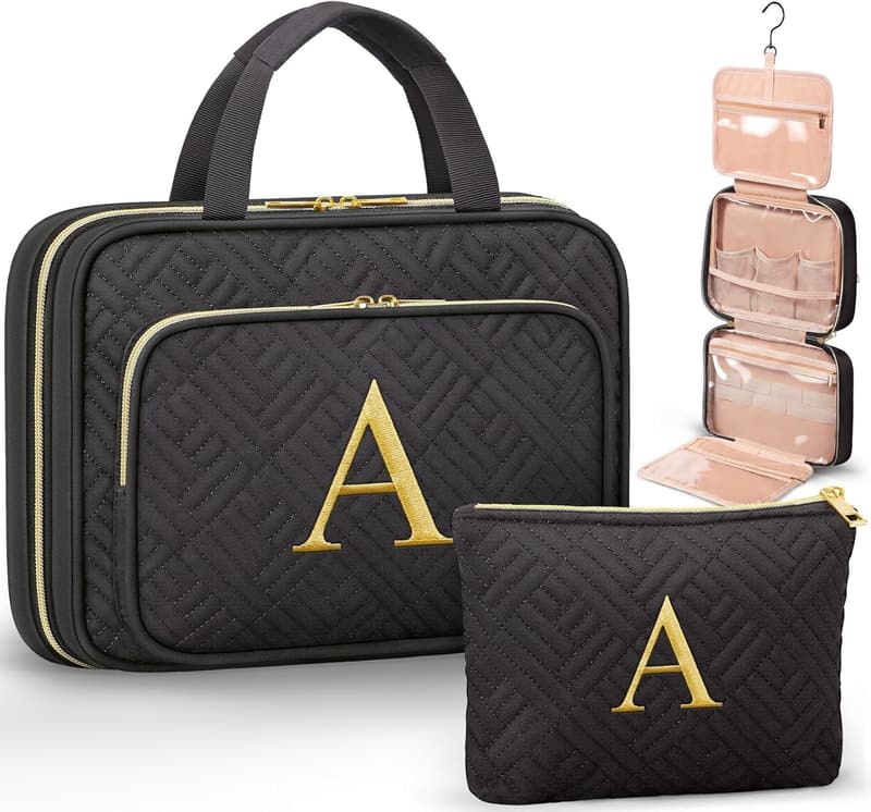 Teacher Appreciation Initial Travel Organizer & Makeup Bag