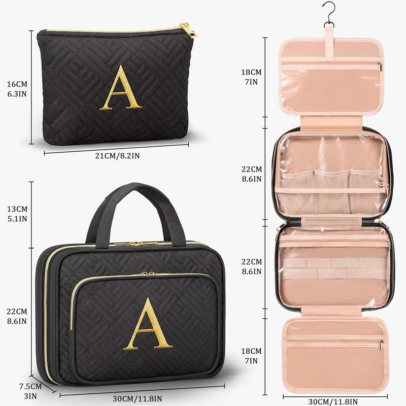 Teacher Appreciation Initial Travel Organizer & Makeup Bag