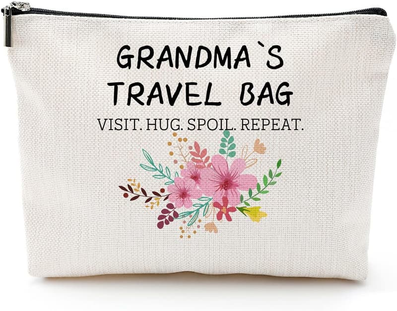 Grandma Travel Makeup Bag - Perfect Gift from Granddaughter/Grandson