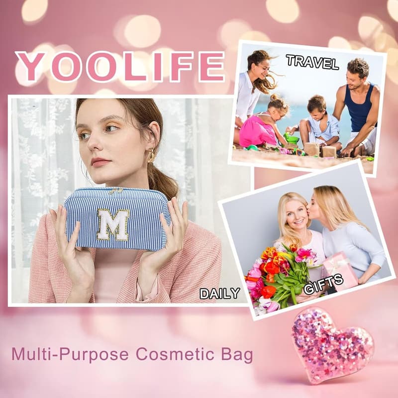 Personalized Monogram Makeup Bag for Mom's Birthday
