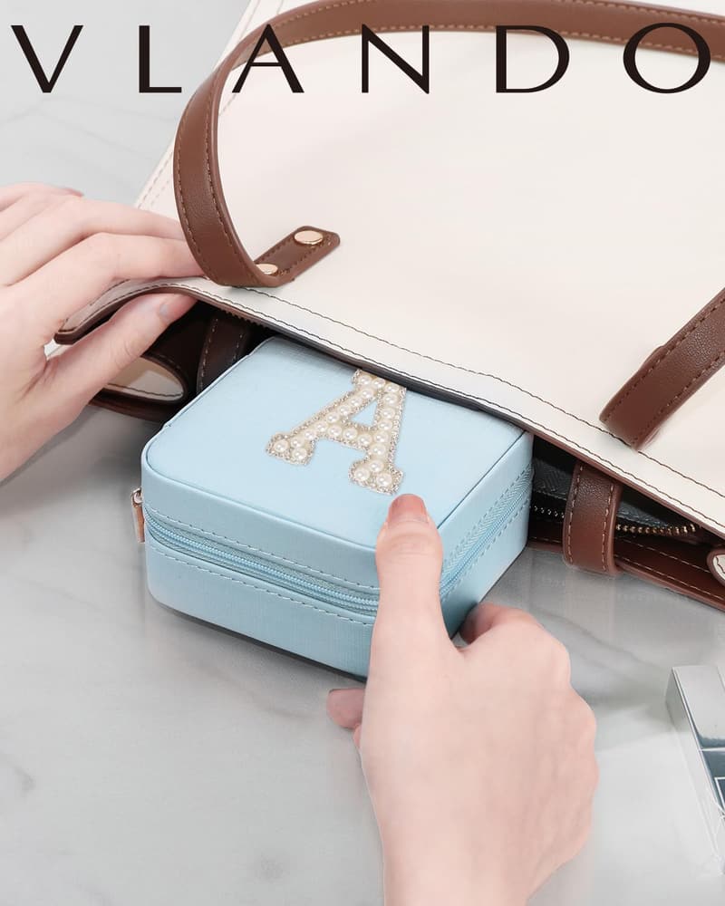 Travel Jewelry Case for Mom - Blue Organizer Gift from Daughters