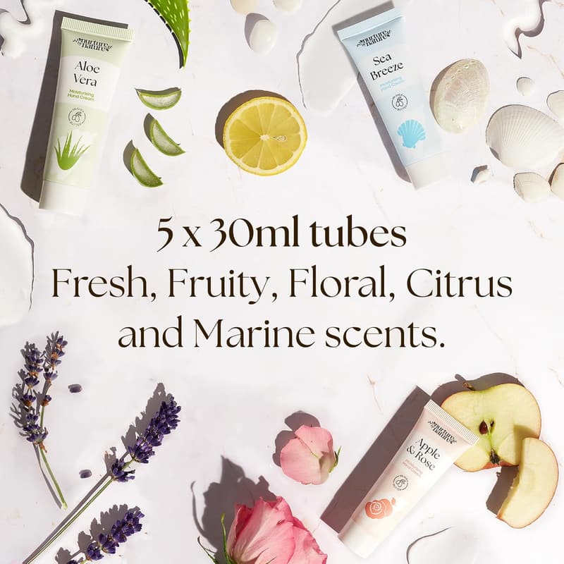 Mother's Day Hand Cream Gift Set - 5 Travel Size Lotions with Shea Butter