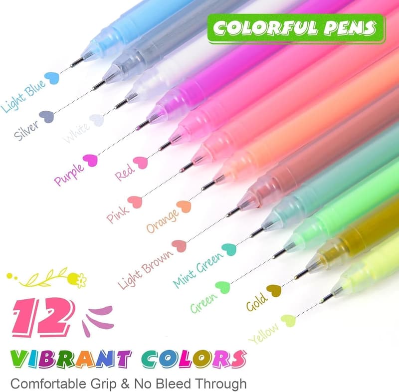 Mini Inspirational Notebooks Set with Colorful Pens - 24 Pcs