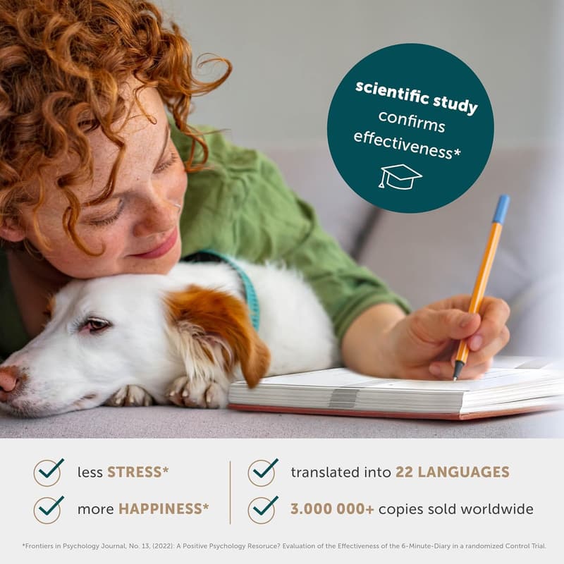 6-Minute Gratitude Journal - Guided Self-Care for Everyone