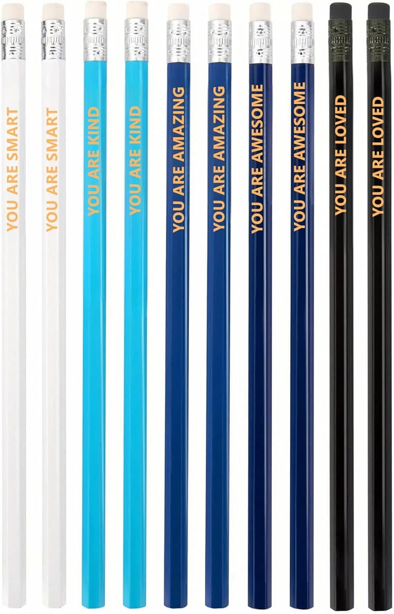 Motivational Grammar Pencils Set of 10 - Perfect for School and Office