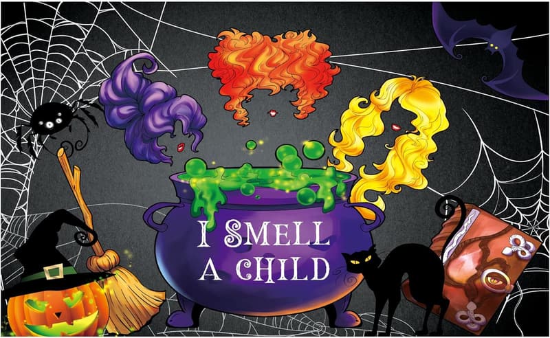 Halloween I Smell a Child Backdrop for Kids' Party Decor