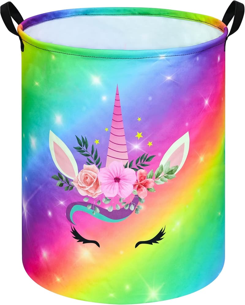 Canvas Laundry Basket Storage Bin - Nursery Toy Box for Kids