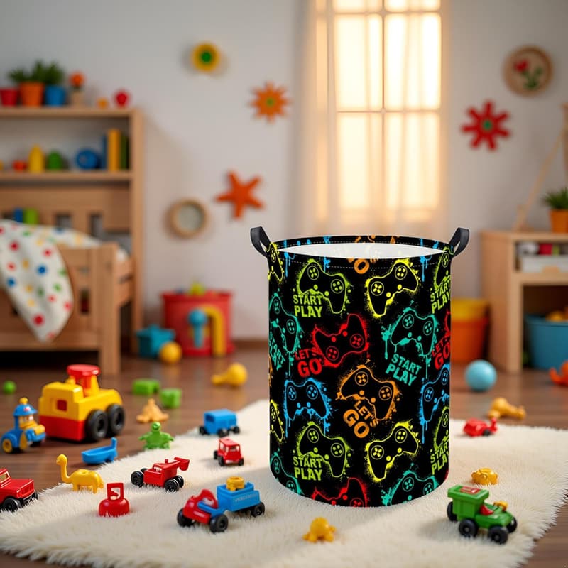 Kids Toy Storage Hamper for Nursery and Bedroom Decor