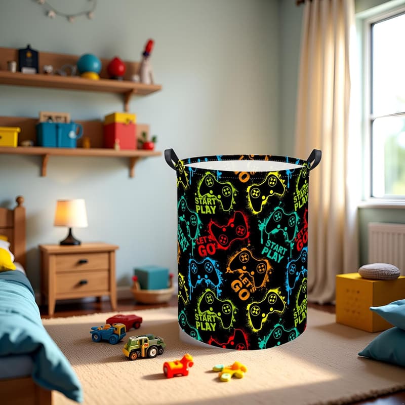 Kids Toy Storage Hamper for Nursery and Bedroom Decor