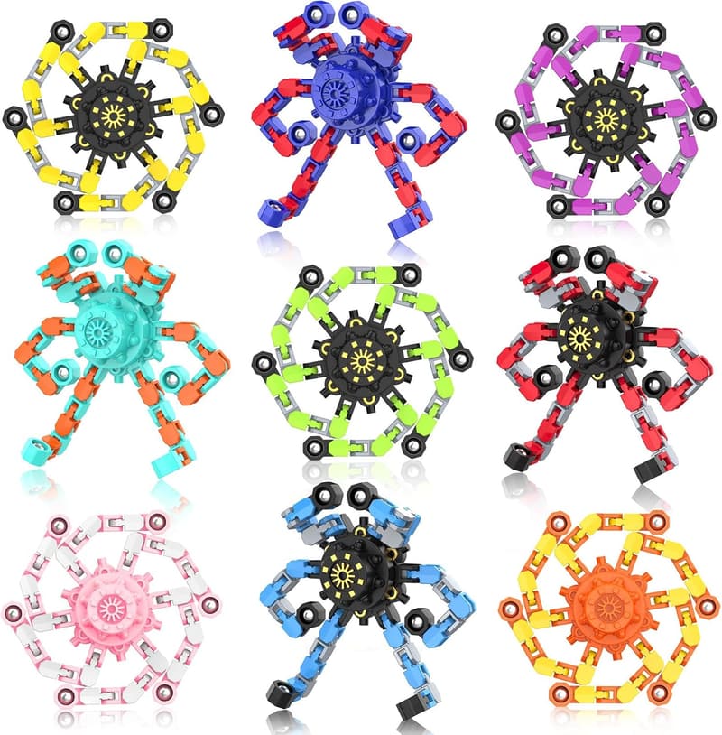 Deformable Fidget Spinner Set - 9PCS Stress Relief Toys