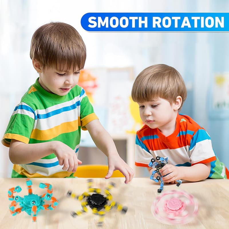 Deformable Fidget Spinner Set - 9PCS Stress Relief Toys