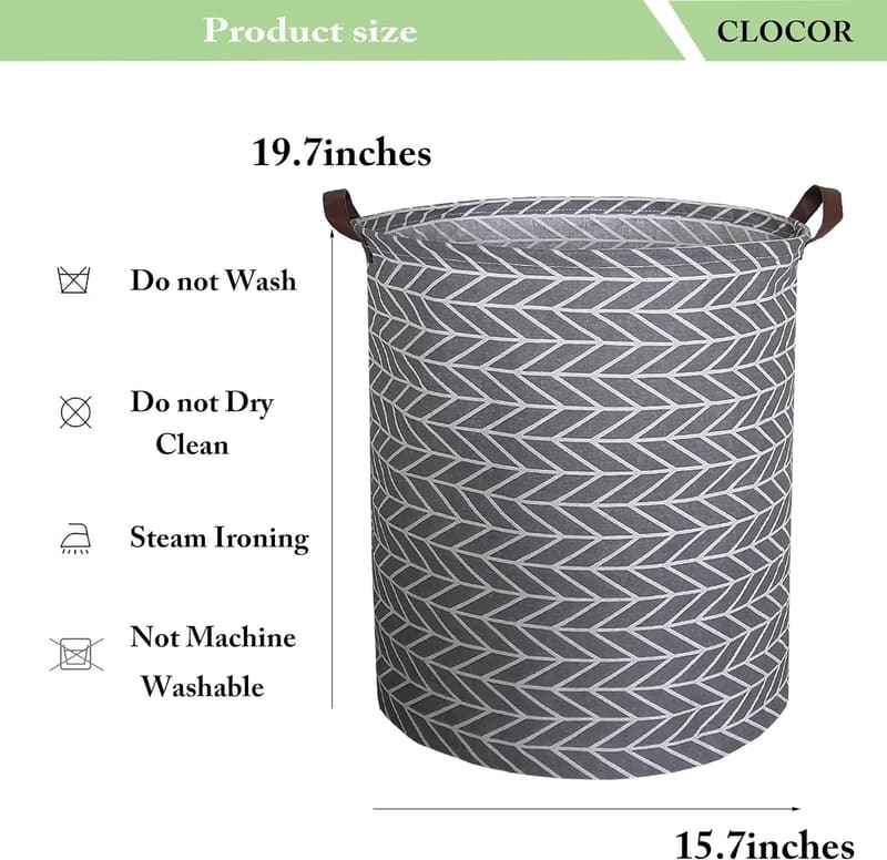 Collapsible Round Storage Basket for Kids' Toys & Laundry