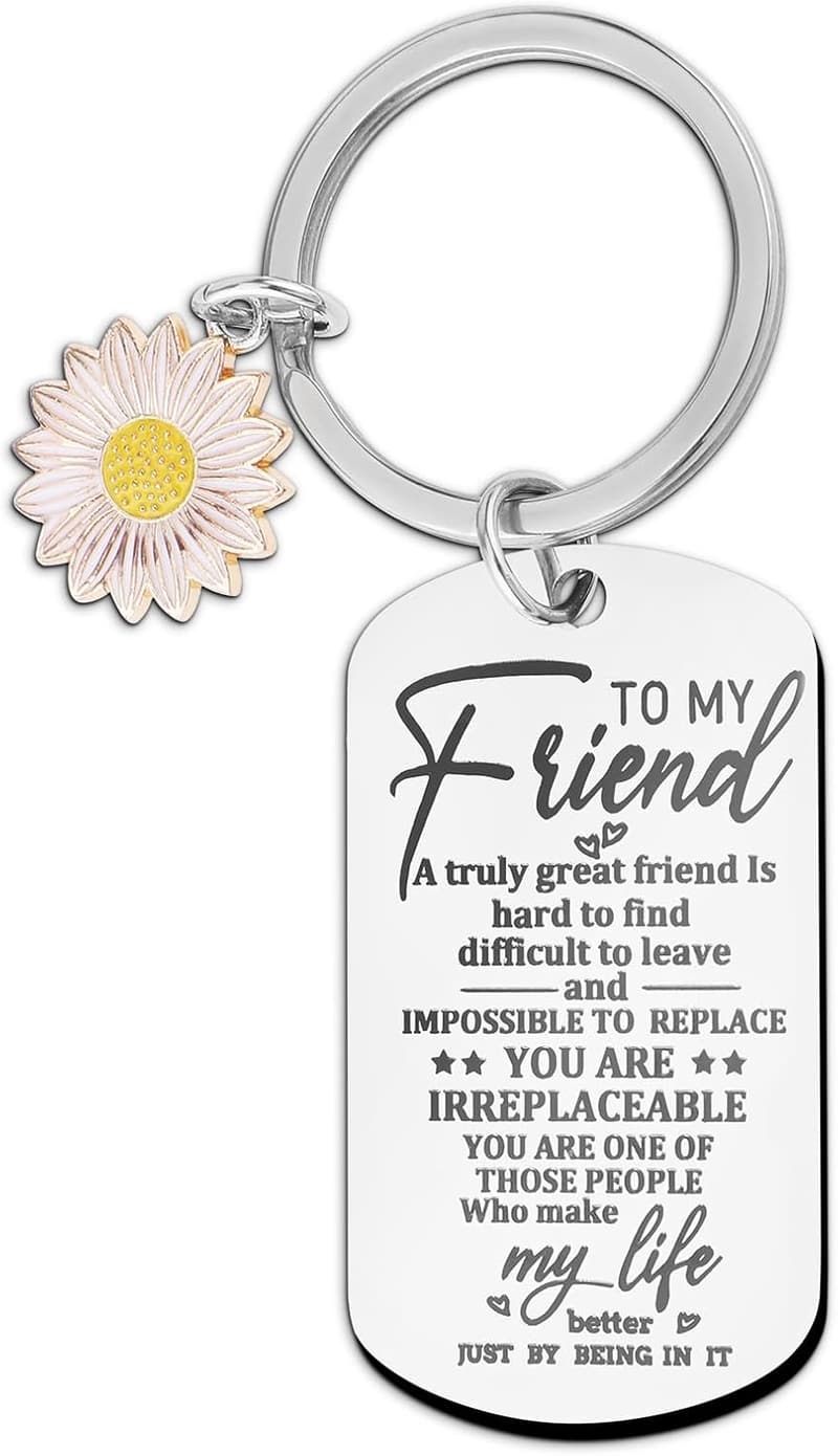 Best Friend Keychain - Meaningful Gift for Women
