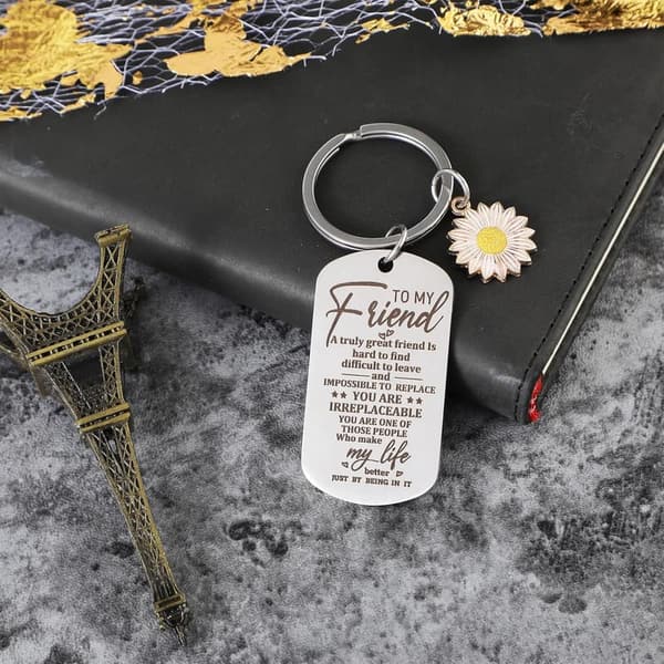Best Friend Keychain - Meaningful Gift for Women