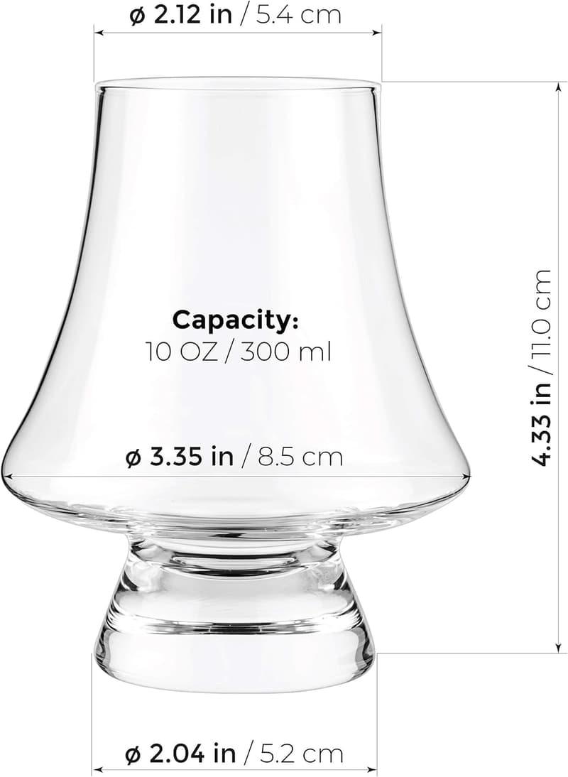 Handcrafted Whisky Snifter Glass Set - 9 oz, Set of 2