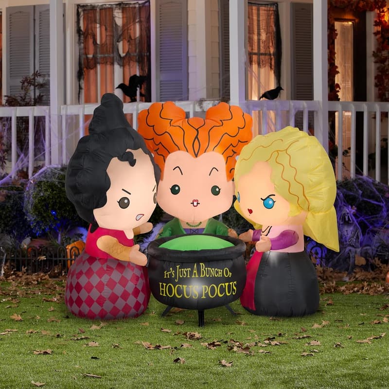 Disney Hocus Pocus Sanderson Sisters Inflatable Halloween Decor
