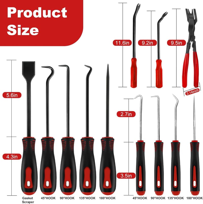 Automotive Tool Kit: 17-Piece Trim Removal and Fastener Set