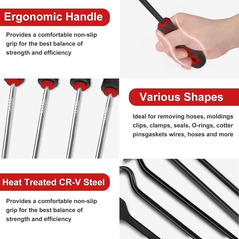 Automotive Tool Kit: 17-Piece Trim Removal and Fastener Set