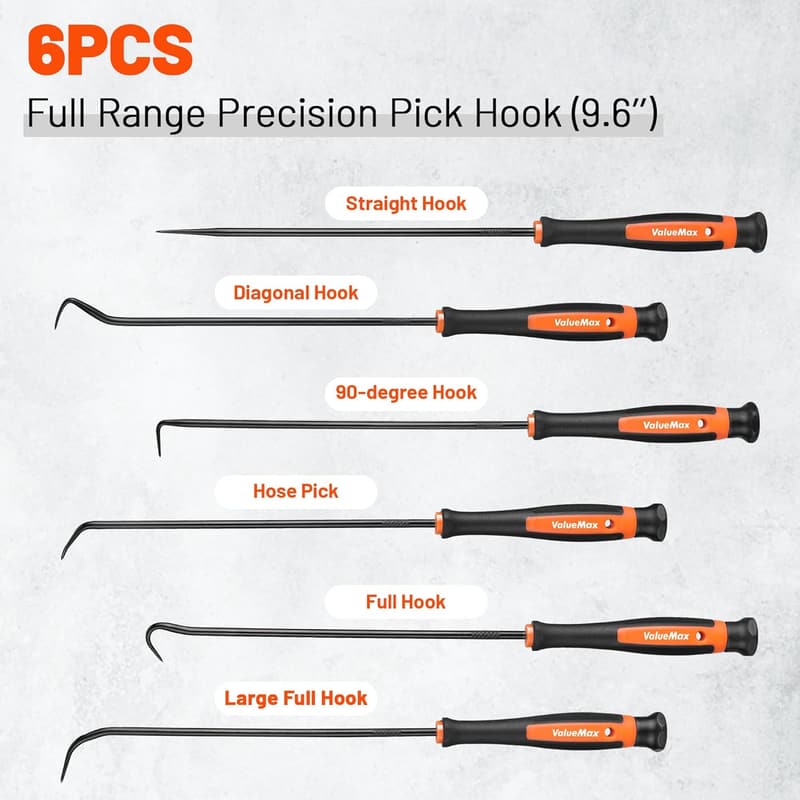 Precision Pick and Hook Set with Tool Bag for Automotive Repair