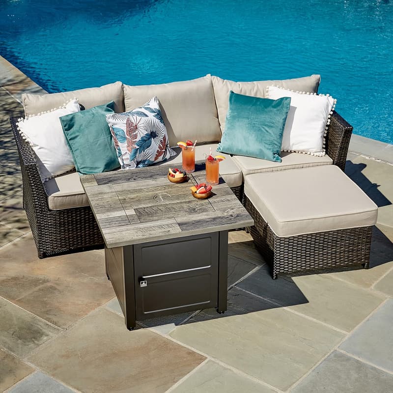 30” Square Gas Fire Table - Carson Brown