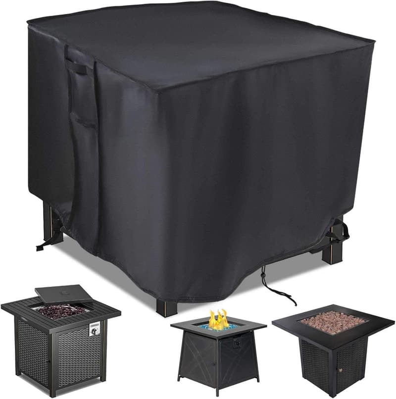 30-Inch Square Fire Pit Cover for Gas Fireplace Table