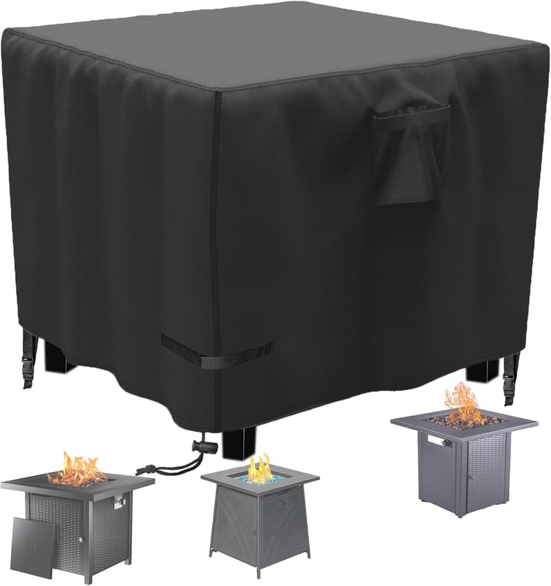 28-Inch Square Heavy Duty Waterproof Fire Pit Cover