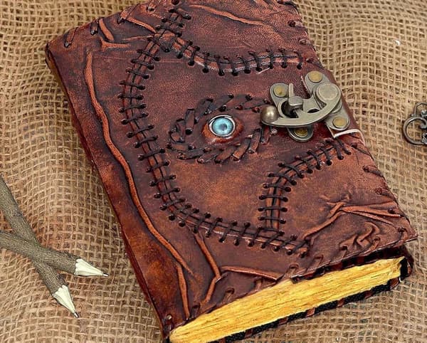 Hocus Pocus Spellbook Leather Journal – Halloween & Gift Decoration