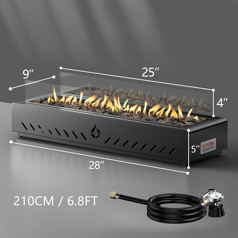 Portable Smokeless Propane Tabletop Fireplace for Outdoor Use