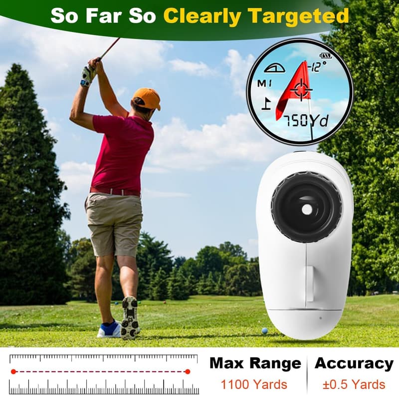 High Precision Golf Rangefinder with Slope and Flag Lock