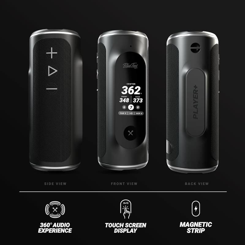 Blue Tees Golf GPS Speaker with Touch Screen & Waterproof Design