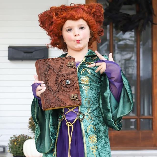 Hocus Pocus Spell Book with Lock - Halloween Witch Decor 8