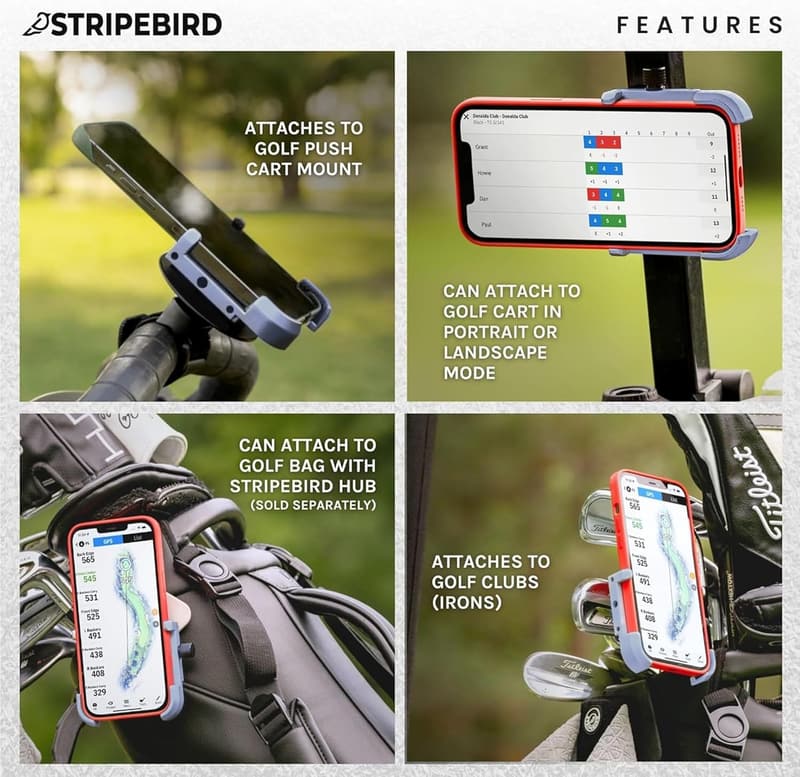 Golf Cart Magnetic Phone Holder - Slim Smartphone Mount