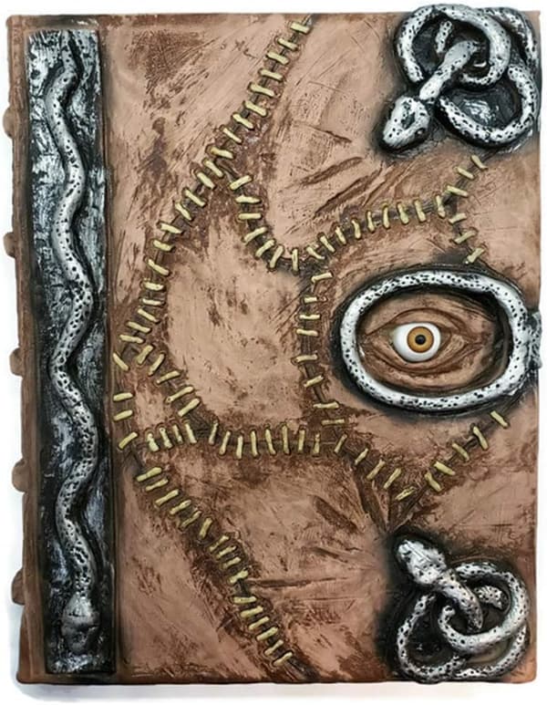 Halloween Spellbook Prop - Black Necronomicon Costume Journal
