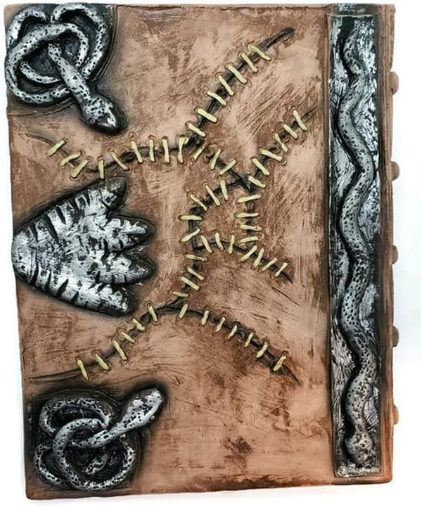 Halloween Spellbook Prop - Black Necronomicon Costume Journal