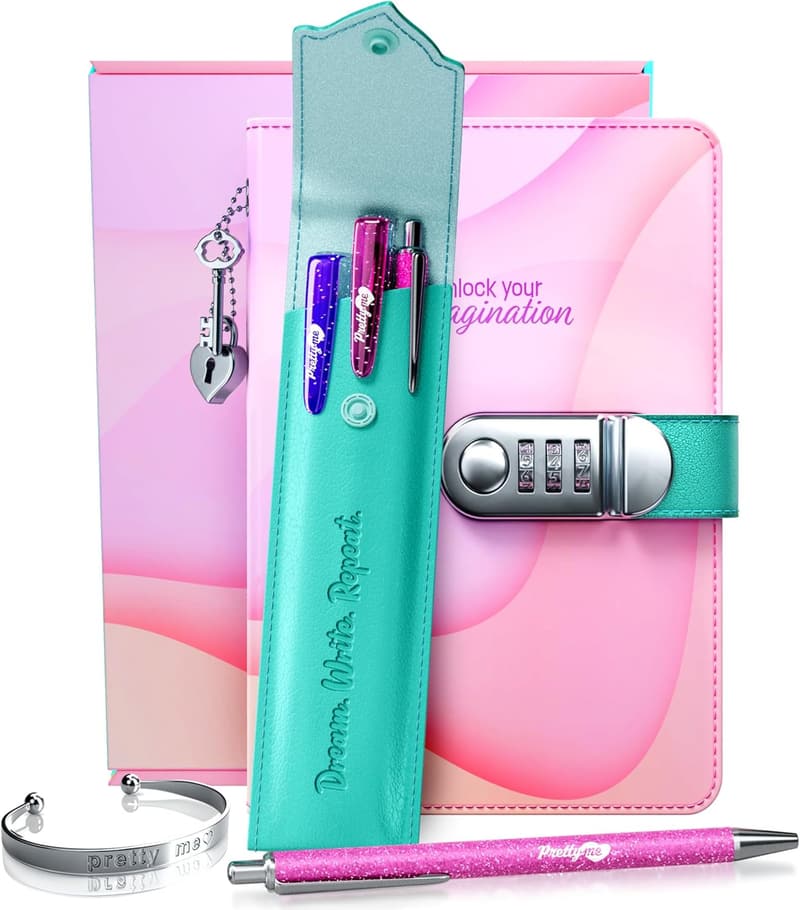 Girls' Locked Diary Set - Birthday Gift for Ages 8-12