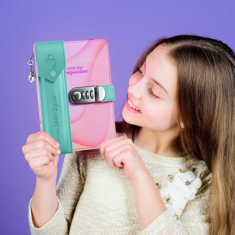 Girls' Locked Diary Set - Birthday Gift for Ages 8-12