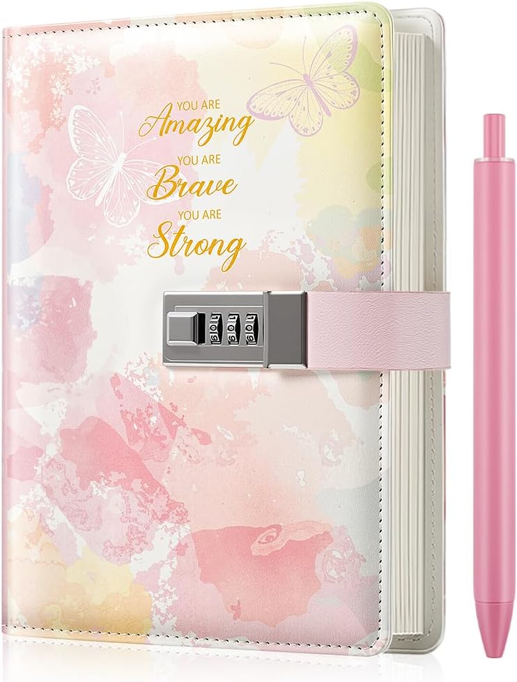 Locked Journal with Pen & Stickers - Birthday Gift for Girls