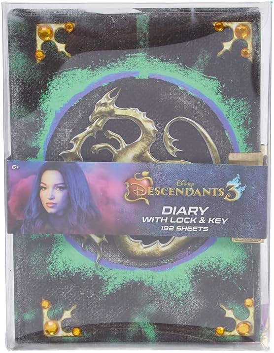 Disney Mal's Diary Journal with Secret Lock and Key