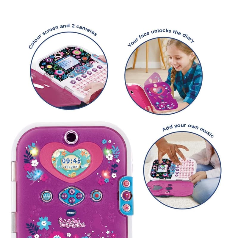 Interactive Purple Secret Safe Diary for Girls, Ages 5+