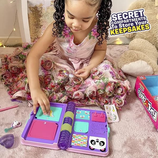 Glitter Lockable Diary with Surprises for Creative Girls 6+