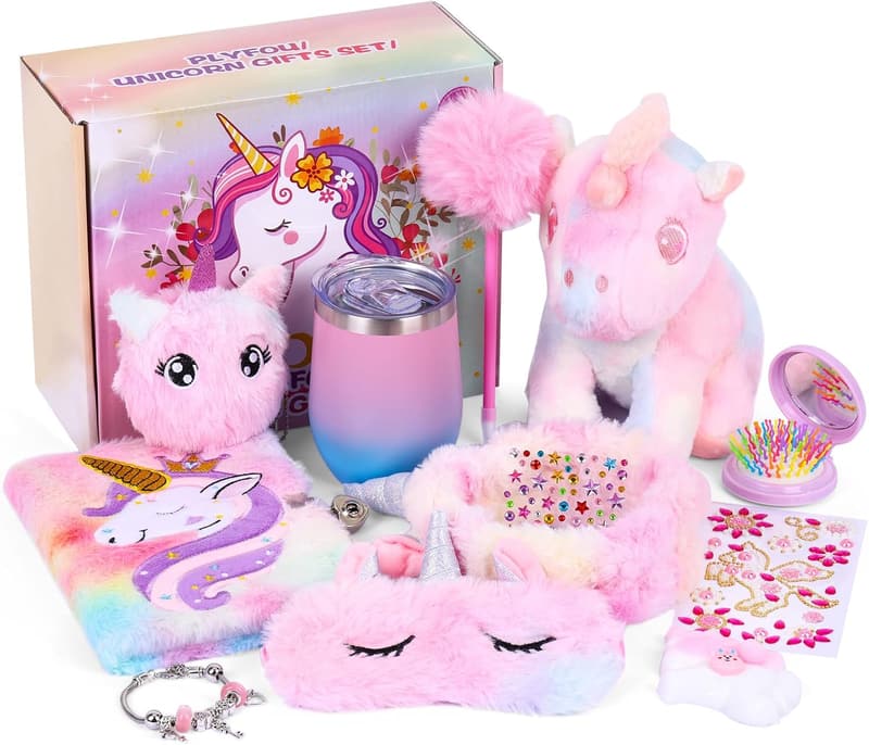Birthday Plush Toy Set with Diary, Eye Mask, and Accessories for Girls